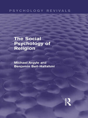 cover image of The Social Psychology of Religion (Psychology Revivals)